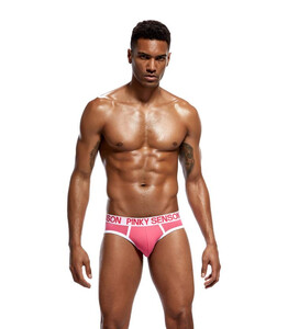 Фото - Мужские трусы брифы Pinky Senson. Цвет: розовый - Men box