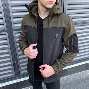 Фото - Чоловіча куртка Pobedov Korol' Lev. Колір: чорний-хакі - Men box