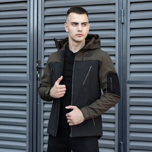 Фото - Чоловіча куртка Pobedov Korol' Lev. Колір: чорний-хакі - Men box