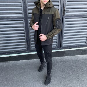 Фото - Чоловіча куртка Pobedov Korol' Lev. Колір: чорний-хакі - Men box