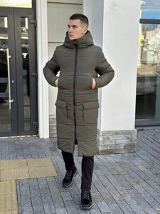Фото - Чоловіча куртка-пальто Pobedov Tank кольору хакі - Men box