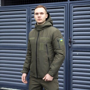 Фото - Зимова куртка Pobedov Winter Jacket Motive кольору хакі - Men box