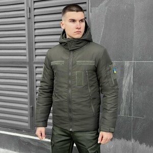 Фото - Зимова куртка Pobedov Winter Jacket Motive кольору хакі - Men box