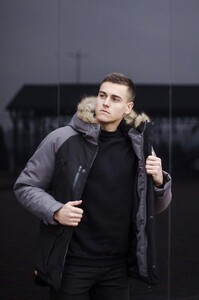 Фото - Чоловіча чорно-сіра парка Pobedov seniora udacha - Men box