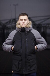 Фото - Чоловіча чорно-сіра парка Pobedov seniora udacha - Men box