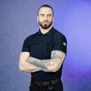Фото - Бавовняне військове поло Pobedov Loft темно-синього кольору - Men box