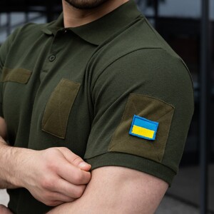 Фото - Военная футболка поло Pobedov Loft цвета хаки - Men box