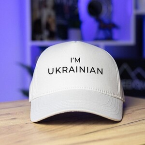 Фото - Кепка білого кольору Pobedov з логотипом I'm Ukrainian - Men box