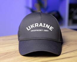 Фото - Бейсболка Pobedov в цвете антрацит с лого Ukraine - Men box