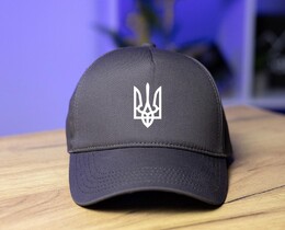 Фото - Кепка от бренда Pobedov цвета антрацит с принтом "Герб" - Men box