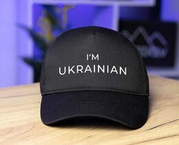 Фото - Бейсболка черного цвета Pobedov с лого I'm Ukrainian - Men box