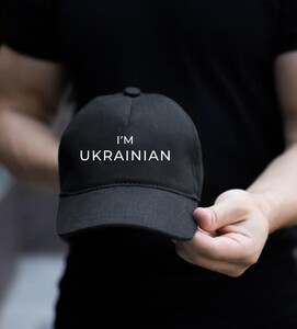 Фото - Бейсболка чорного кольору Pobedov з лого I'm Ukrainian - Men box