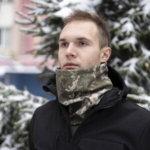 Фото - Бафф піксель Soft shell для чоловіків Pobedov утеплений кольору хакі - Men box