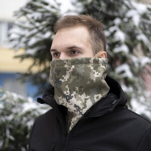 Фото - Бафф піксель Soft shell для чоловіків Pobedov утеплений кольору хакі - Men box