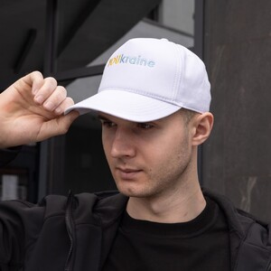 Фото - Кепка белого цвета Pobedov с надписью YOUkraїne - Men box
