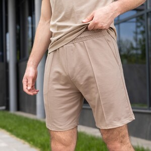 Фото - Однотонні шорти бежевого кольору Pobedov Nebo - Men box