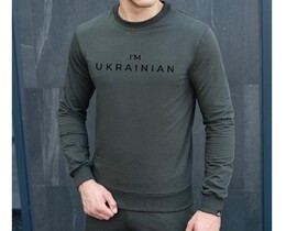 Фото - Всесезонний світшот Pobedov темно-зелений I'M UKRAINIAN - Men box