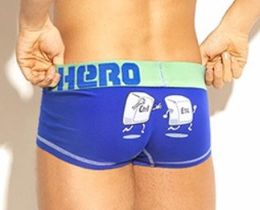 Фото - Боксеры синего цвета с приколами Pink Hero - Men box