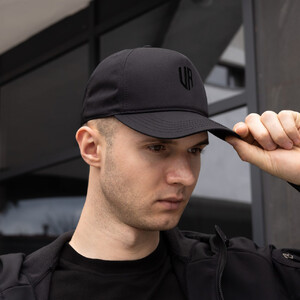 Фото - Бейсболка Pobedov Trucker Cotton черная с вышивкой UA - Men box