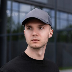 Фото - Бейсболка на літо від бренду Pobedov у кольорі антрацит - Men box