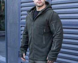 Фото - Чоловіча толстовка з капюшоном Pobedov Explorer кольору хакі - Men box