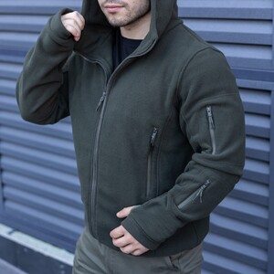 Фото - Чоловіча толстовка з капюшоном Pobedov Explorer кольору хакі - Men box