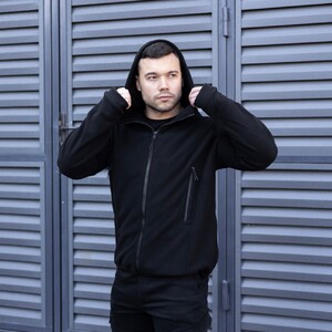 Фото - Флісова толстовка Pobedov Explorer чорного кольору - Men box