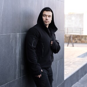 Фото - Флісова толстовка Pobedov Explorer чорного кольору - Men box