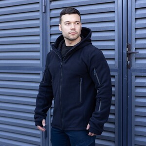Фото - Утеплена толстовка Pobedov Explorer темно-синього кольору - Men box