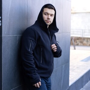 Фото - Утеплена толстовка Pobedov Explorer темно-синього кольору - Men box