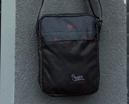 Фото - Чорна сумка-барсетка з черепами Staff red skull - Men box