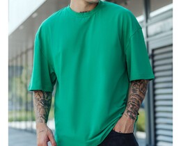 Фото - Футболка оверсайз зелена Staff green oversize - Men box