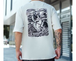 Фото - Футболка молочна "Бандурист" Staff ua oversize - Men box