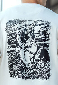 Фото - Футболка молочна "Бандурист" Staff ua oversize - Men box