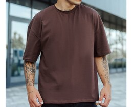 Фото - Футболка коричневая оверсайз Staff dark brown oversize - Men box