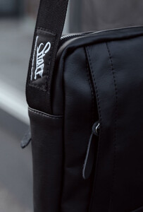 Фото - Сумка барсетка через плечо черная Staff leather black - Men box