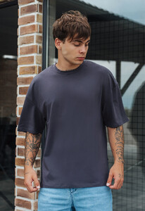 Фото - Футболка однотонная серая Staff dark gray oversize - Men box