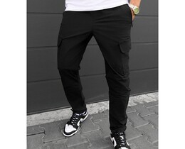 Фото - Штани з накладними кишенями Staff cargo tam black - Men box