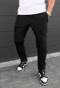 Фото - Штани з накладними кишенями Staff cargo tam black - Men box