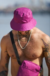 Фото - Унісекс панама на літо Intruder фіолетового кольору - Men box