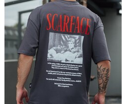 Фото - Футболка серая оверсайз Staff scar oversize - Men box