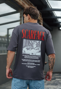 Фото - Футболка серая оверсайз Staff scar oversize - Men box