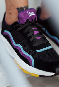 Фото - Кроссовки с фиолетовыми вставками Staff black & purple - Men box