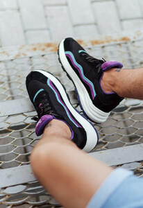 Фото - Кроссовки с фиолетовыми вставками Staff black & purple - Men box