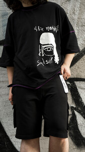 Фото - Шорты черные с брелоком Staff x SadSvit Цвіт Магнолії black - Men box