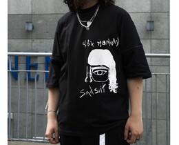 Фото - Футболка черная Staff x SadSvit Цвіт Магнолії black oversize - Men box