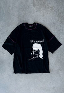 Фото - Футболка чорна Staff x SadSvit Цвіт Магнолії black oversize - Men box