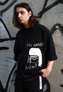Фото - Футболка чорна Staff x SadSvit Цвіт Магнолії black oversize - Men box