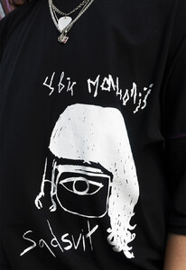 Фото - Футболка чорна Staff x SadSvit Цвіт Магнолії black oversize - Men box
