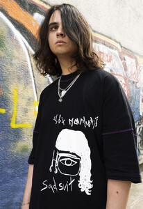 Фото - Футболка чорна Staff x SadSvit Цвіт Магнолії black oversize - Men box